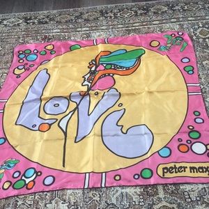 Peter Max Silk ‘Love’ Scarf, Vintage